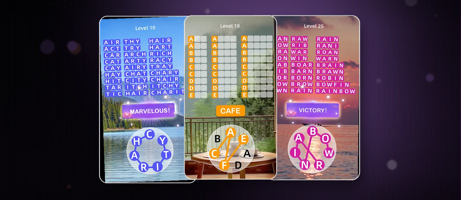 Zen Word game screenshots